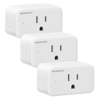 Wi-Fi Plug, Compatible with Alexa and Google Assistant, 3 Pack, White 15 Amp