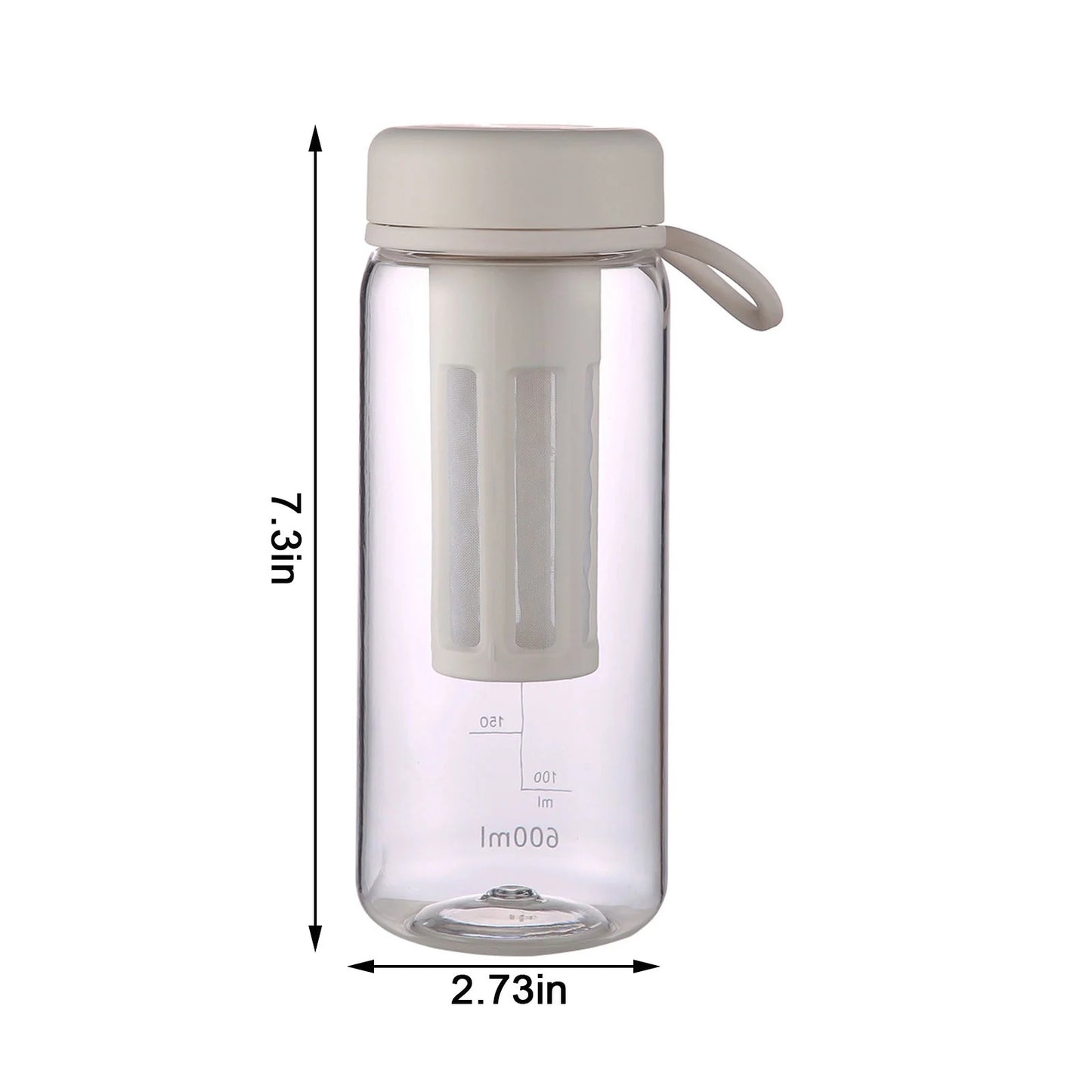 Home Storage & Organisation Take with One Water Cup - Brewing Tea Take with One Cup Portable Understandable Cold Brew Coffee Take with One Water Cup - Cold Brew Cup - (600ML) - BPA Free